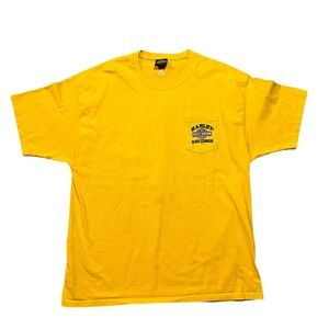 Vintage Harley Davidson Waco Texas Biker Yellow Shirt Mens Size XXL